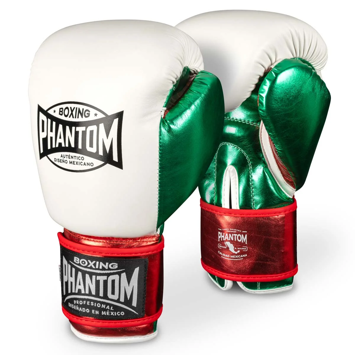 Phantom-Athletics-Boxhandschuhe-Mexiko-White-Green-Red-1_2000x Phantom Athletics MEXICO boks rukavice - Slika 1